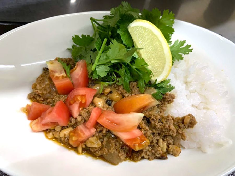 パクチー香る子羊のドライカレー